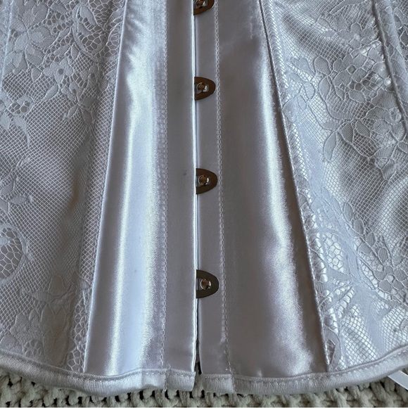 Adore Me Ashoka White Lace Corset NEW Women’s Size 0X (Sz 12-14) Bridal Gift - Picture 7 of 11